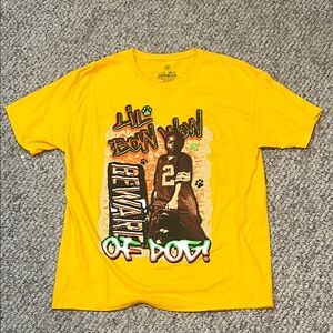 Yellow Graphic Tee with Lil Bow Wow Print